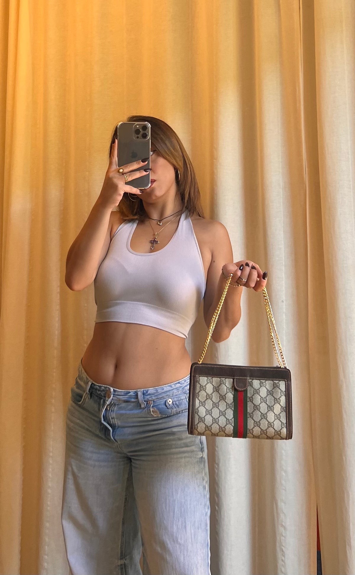 Borsa  Gucci Vintage ophidia Supreme Web
