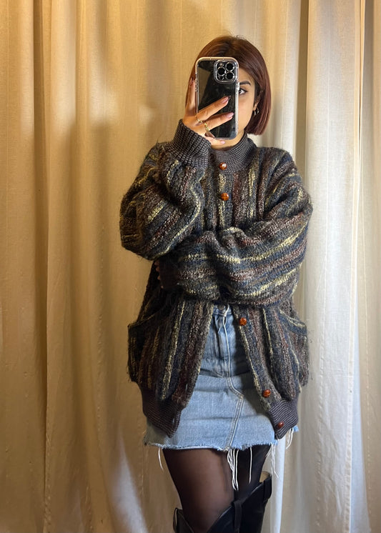 Bomber vintage in lana