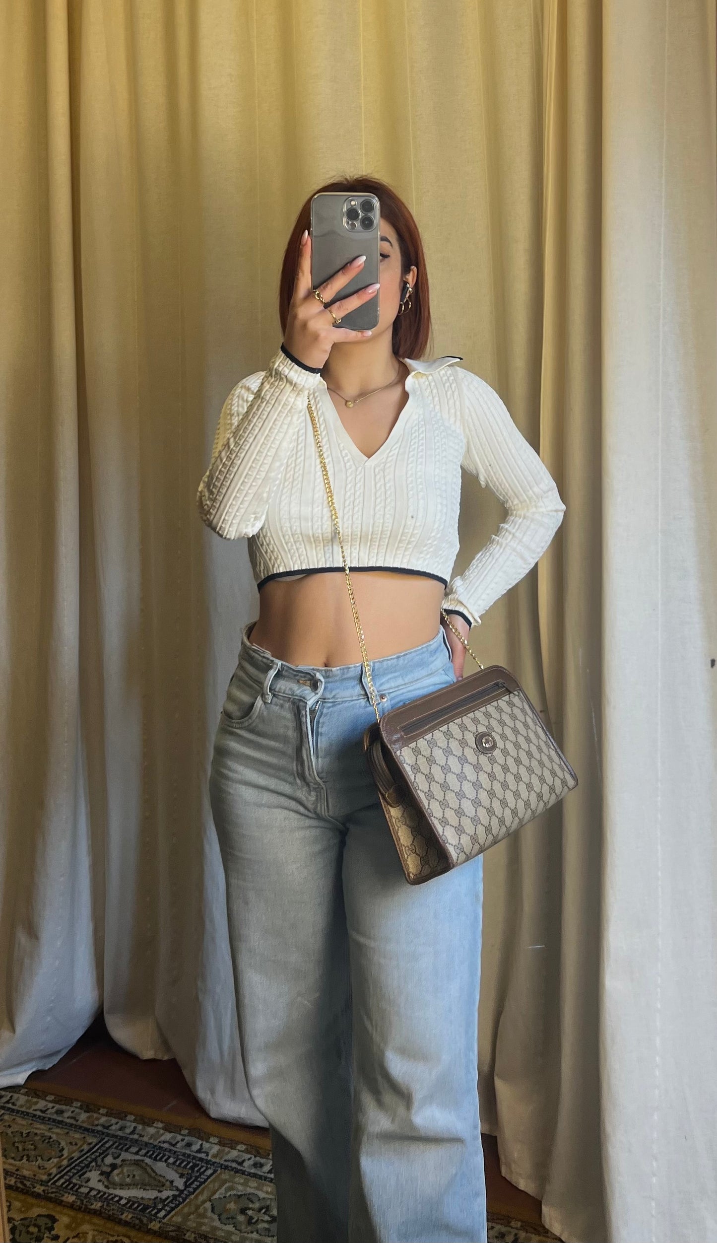 Clutch Gucci Vintage "Ophidia" in Tela Monogram GG - Anni '80