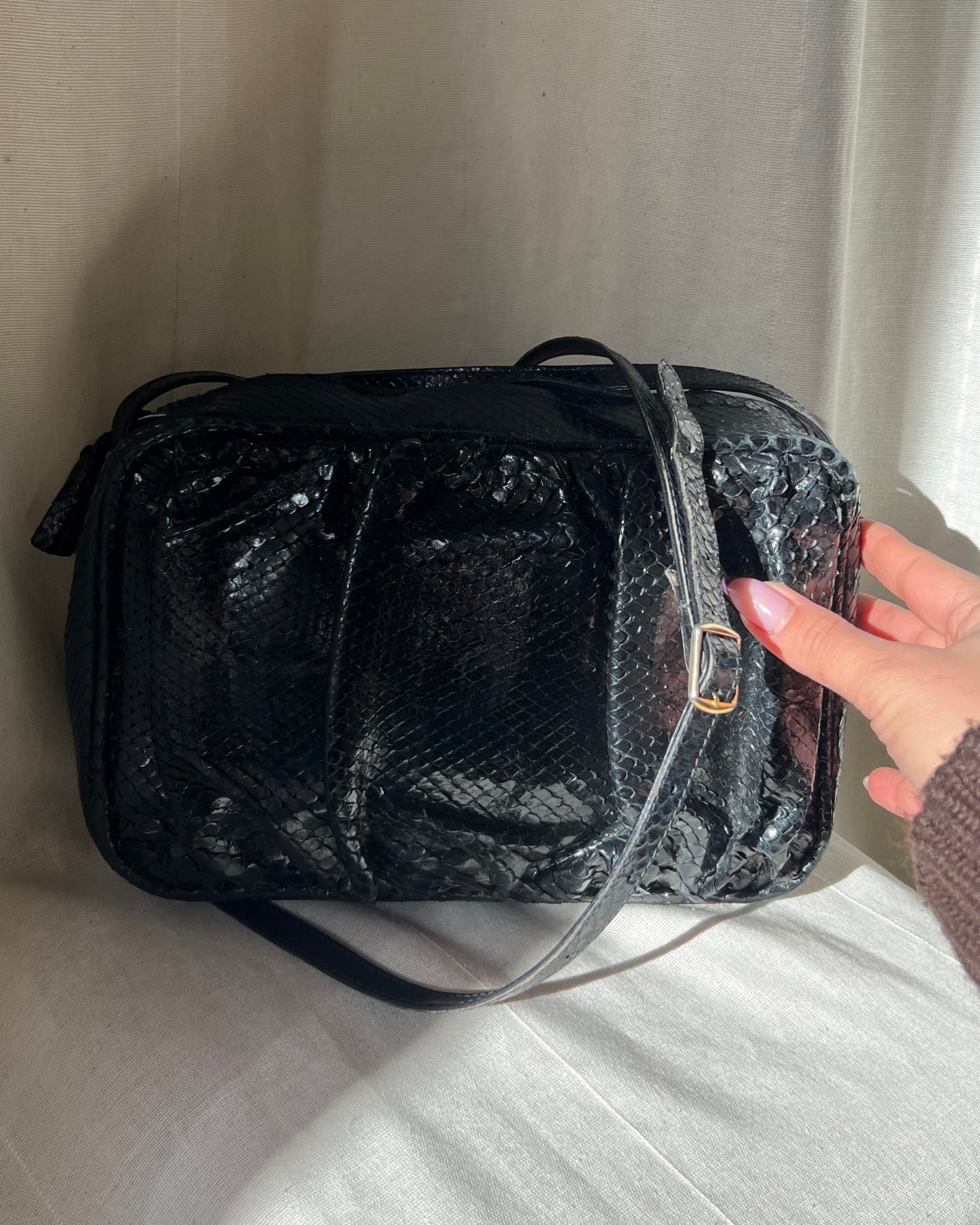 Borsa Camera Bag in Pitone