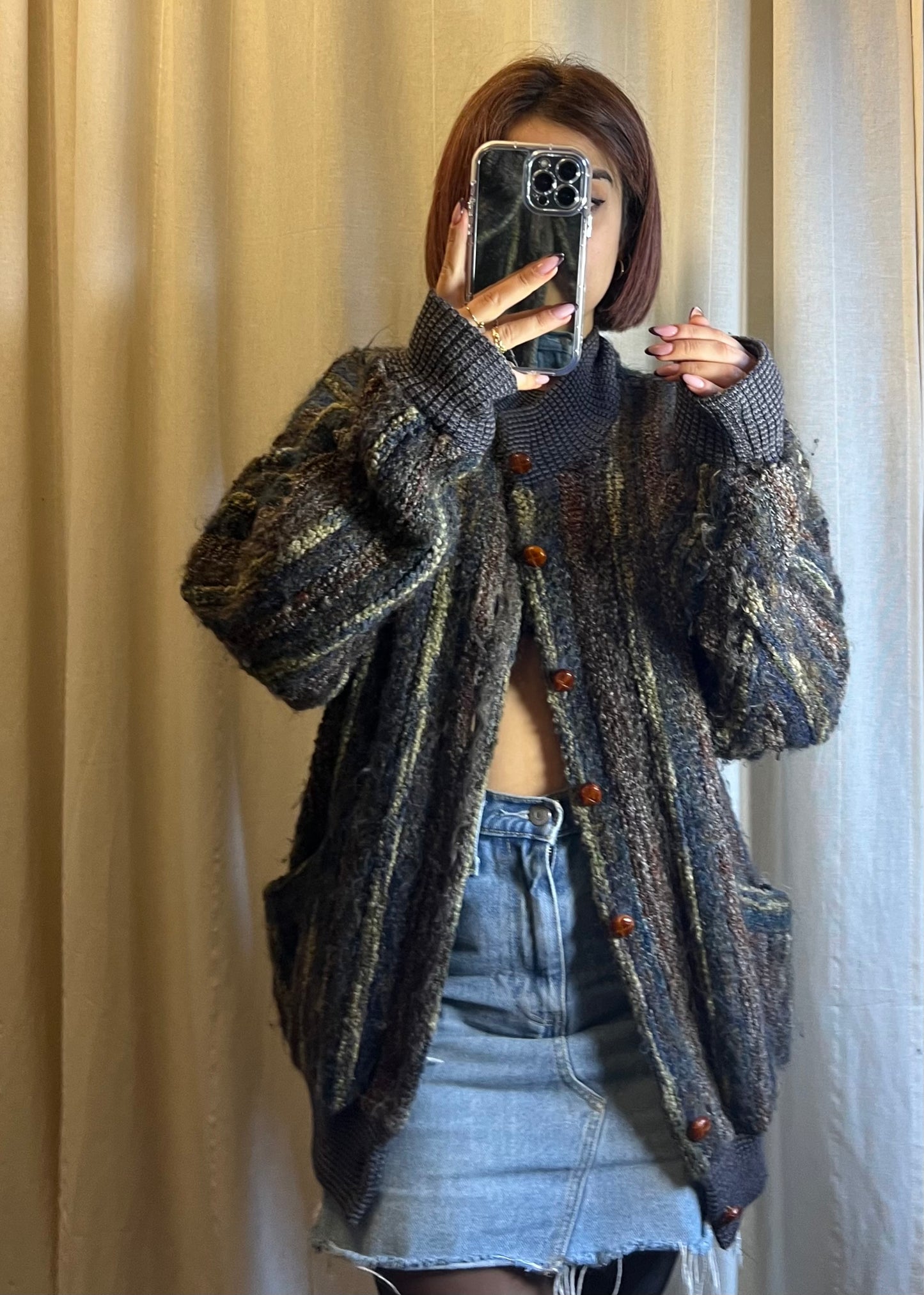 Bomber vintage in lana