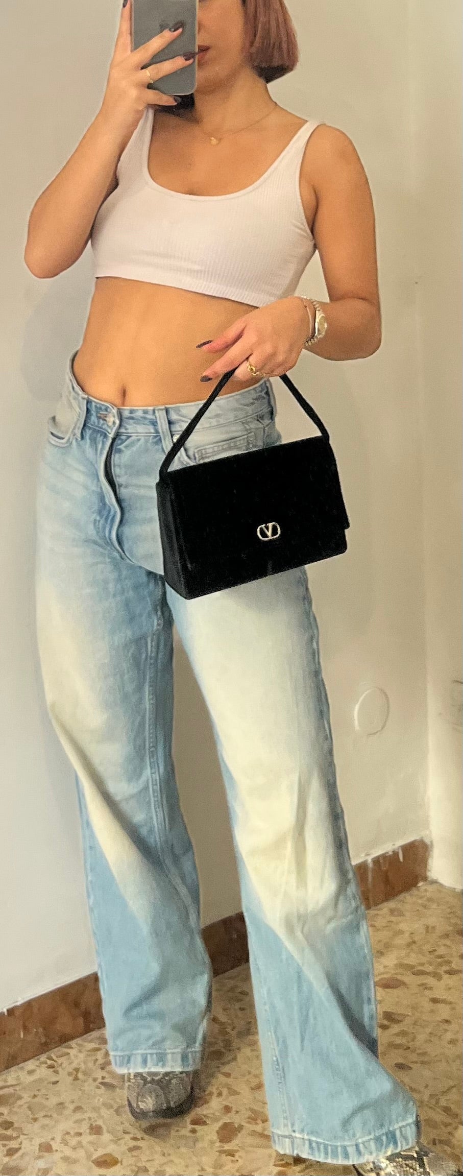 Borsa Valentino Garavani in velluto