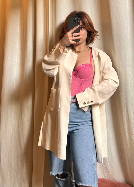 Blazer Vintage Valentino Miss V – Color Crema