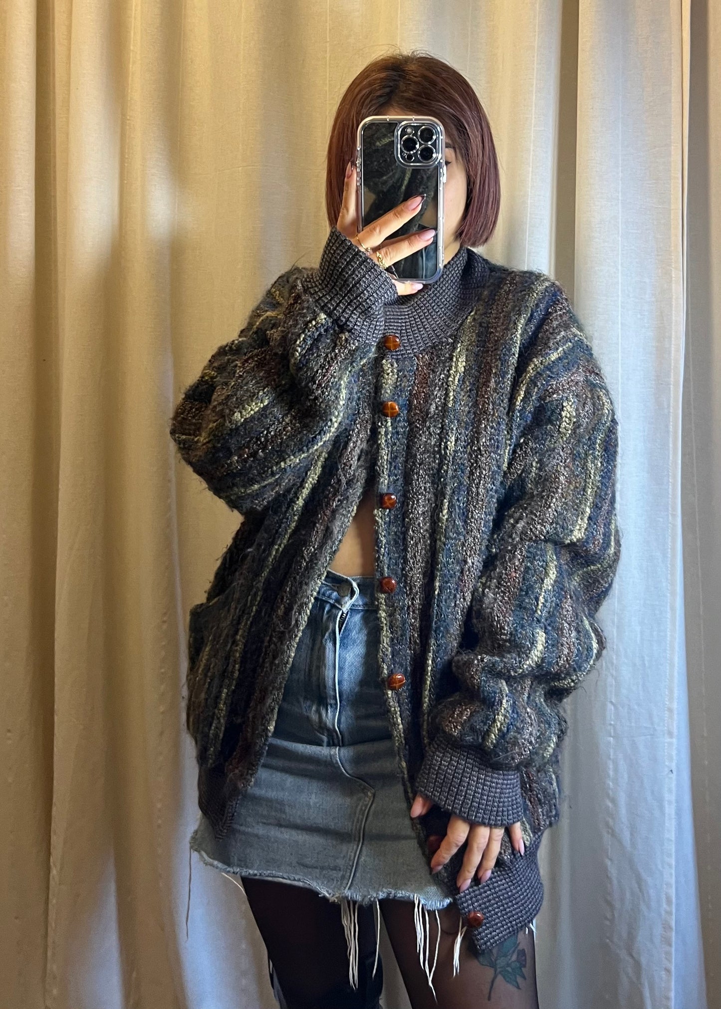 Bomber vintage in lana