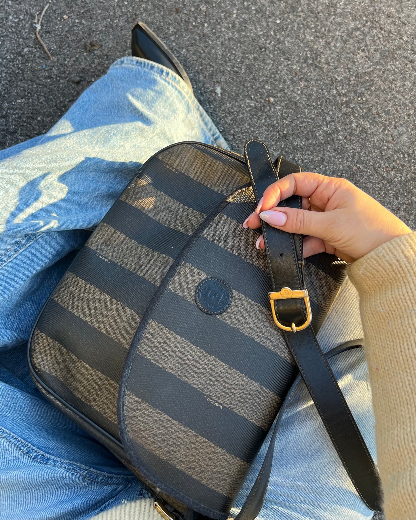 Fendi crossbody pecan
