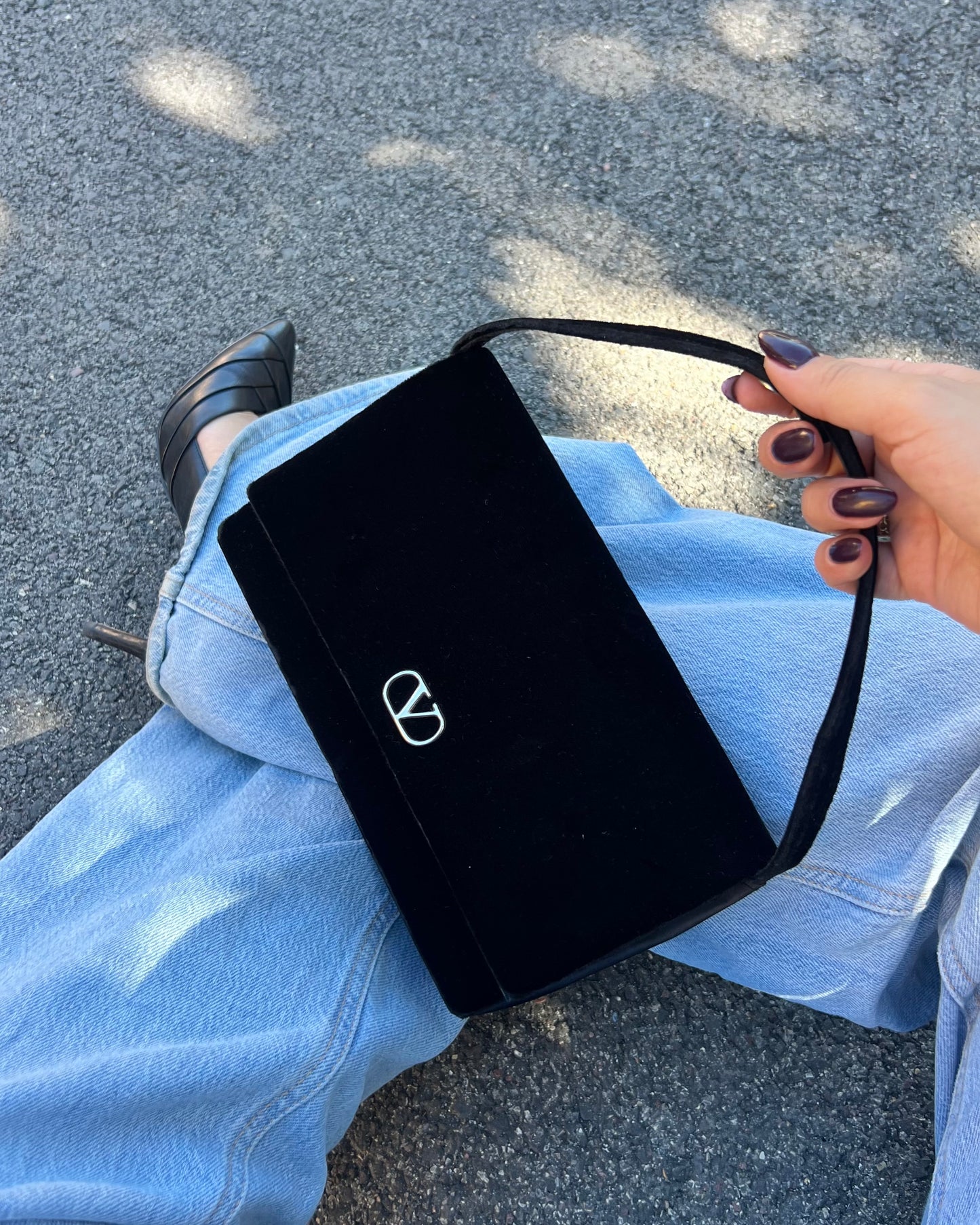 Borsa Valentino Garavani in velluto