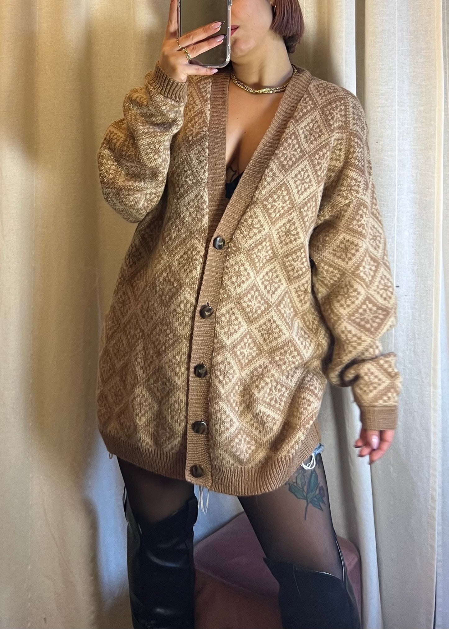 cardigan vintage in lana