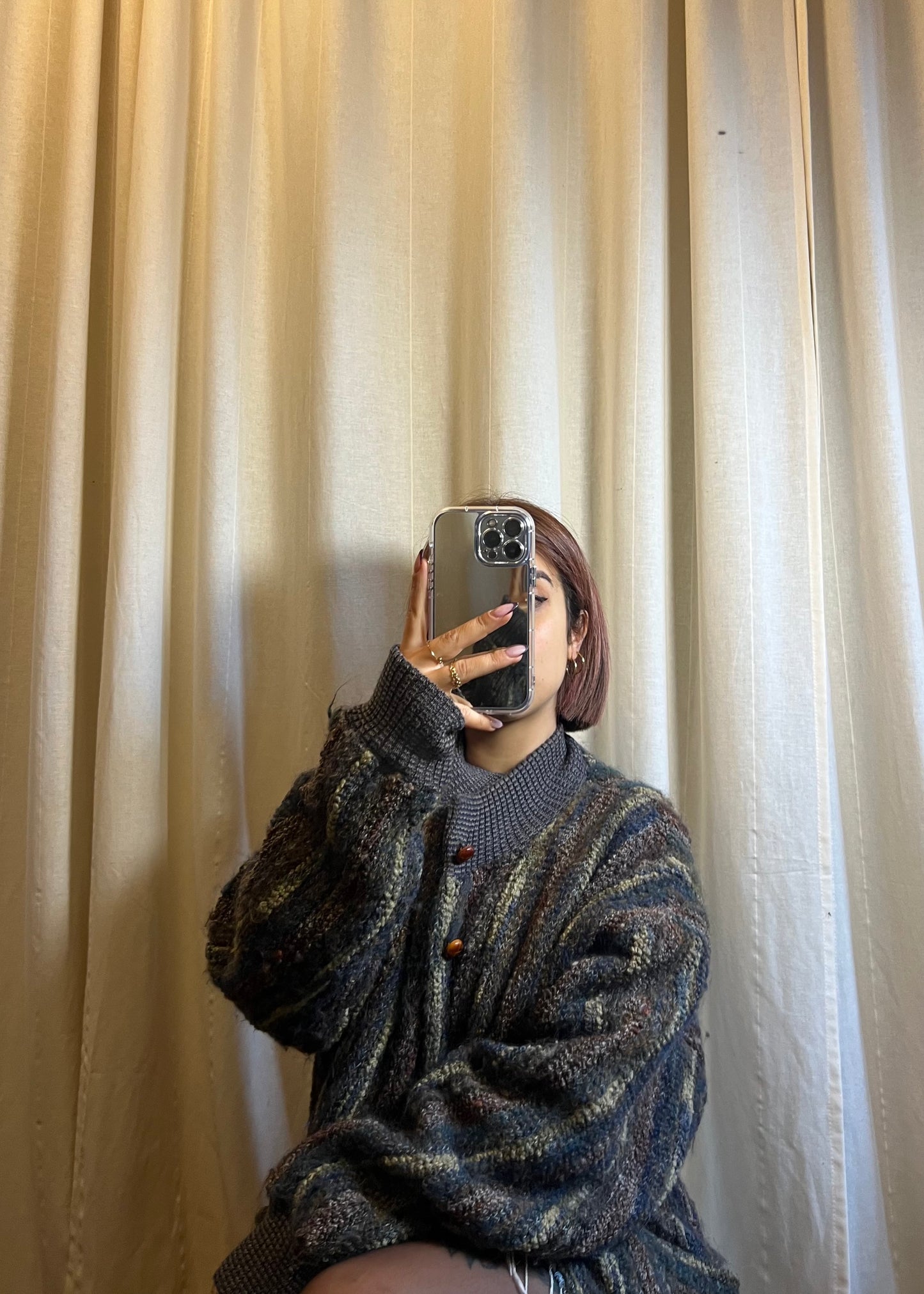 Bomber vintage in lana