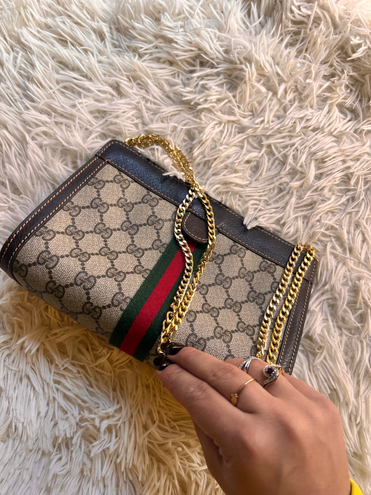 Borsa  Gucci Vintage ophidia Supreme Web