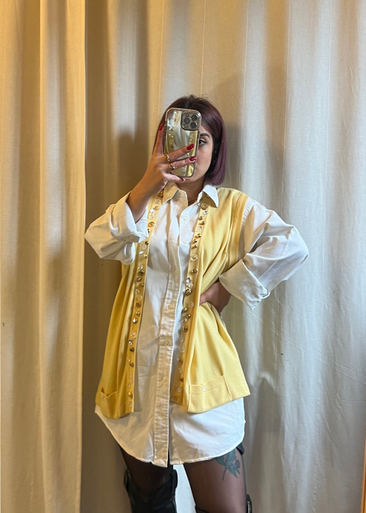 Gilet vintage in pura lana vergine