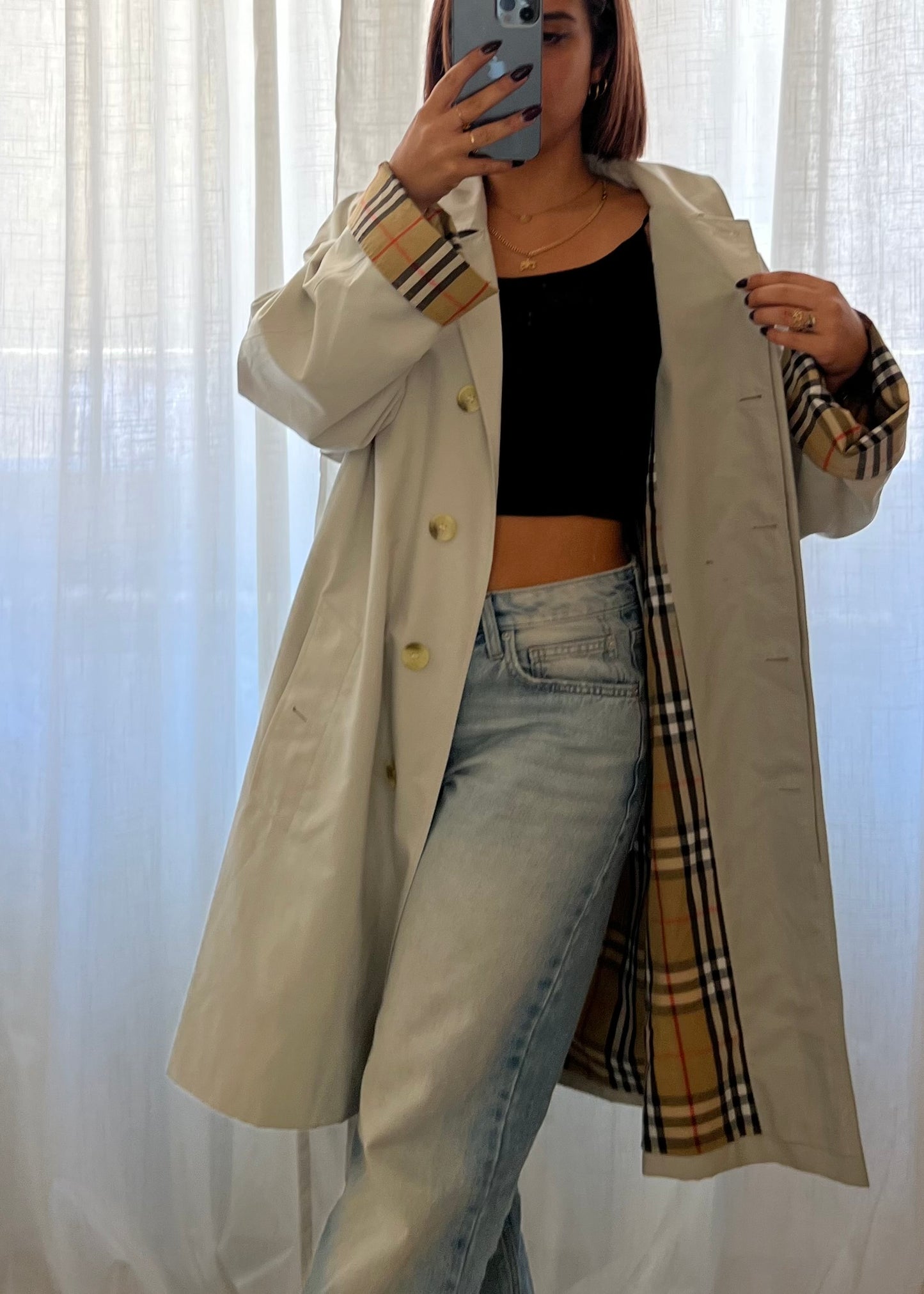 Trench burberry check