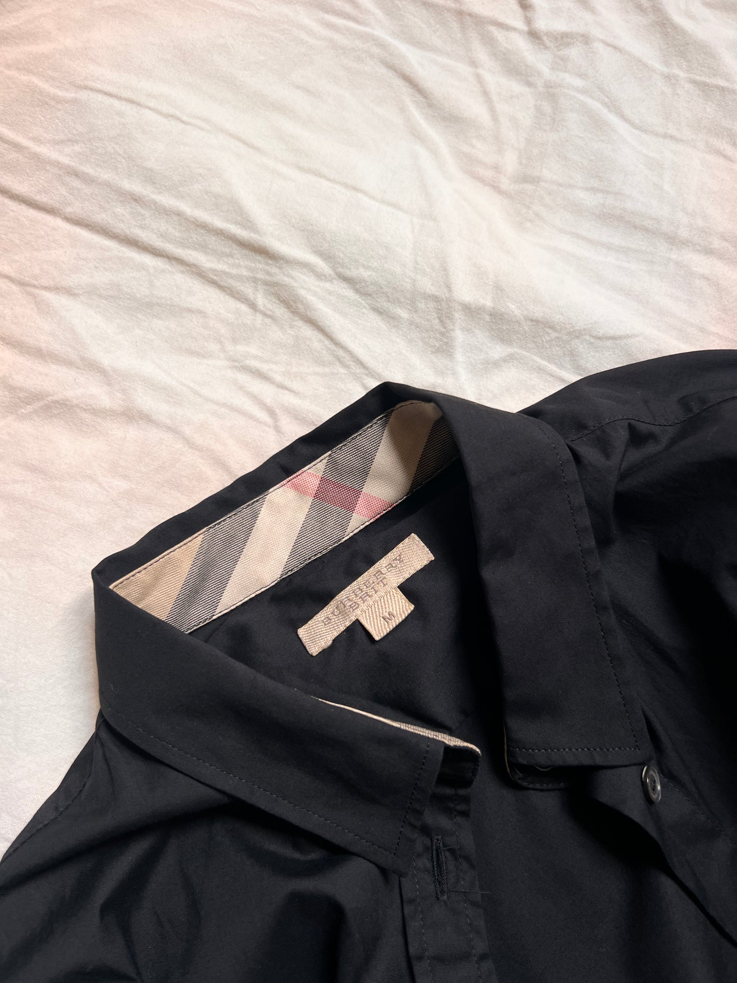 Burberry Brit - Camicia Nera Elegante con Dettaglio Check