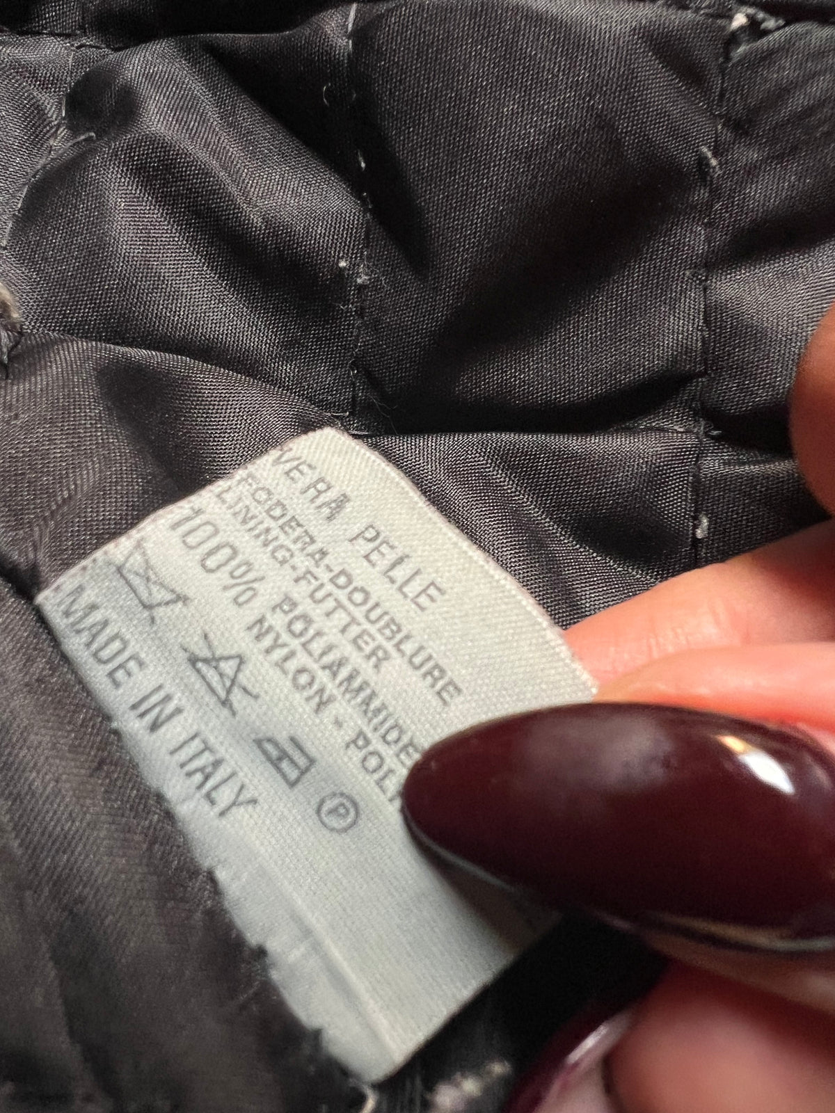 Giacca Vintage in Vera Pelle Nera - Made in Italy