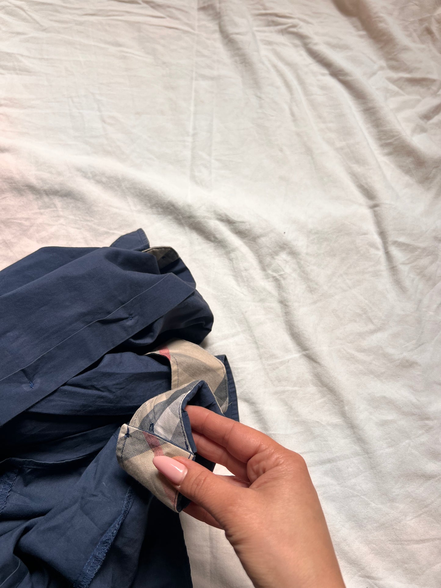 Camicia Burberry London - Blu Navy con Dettagli Nova Check