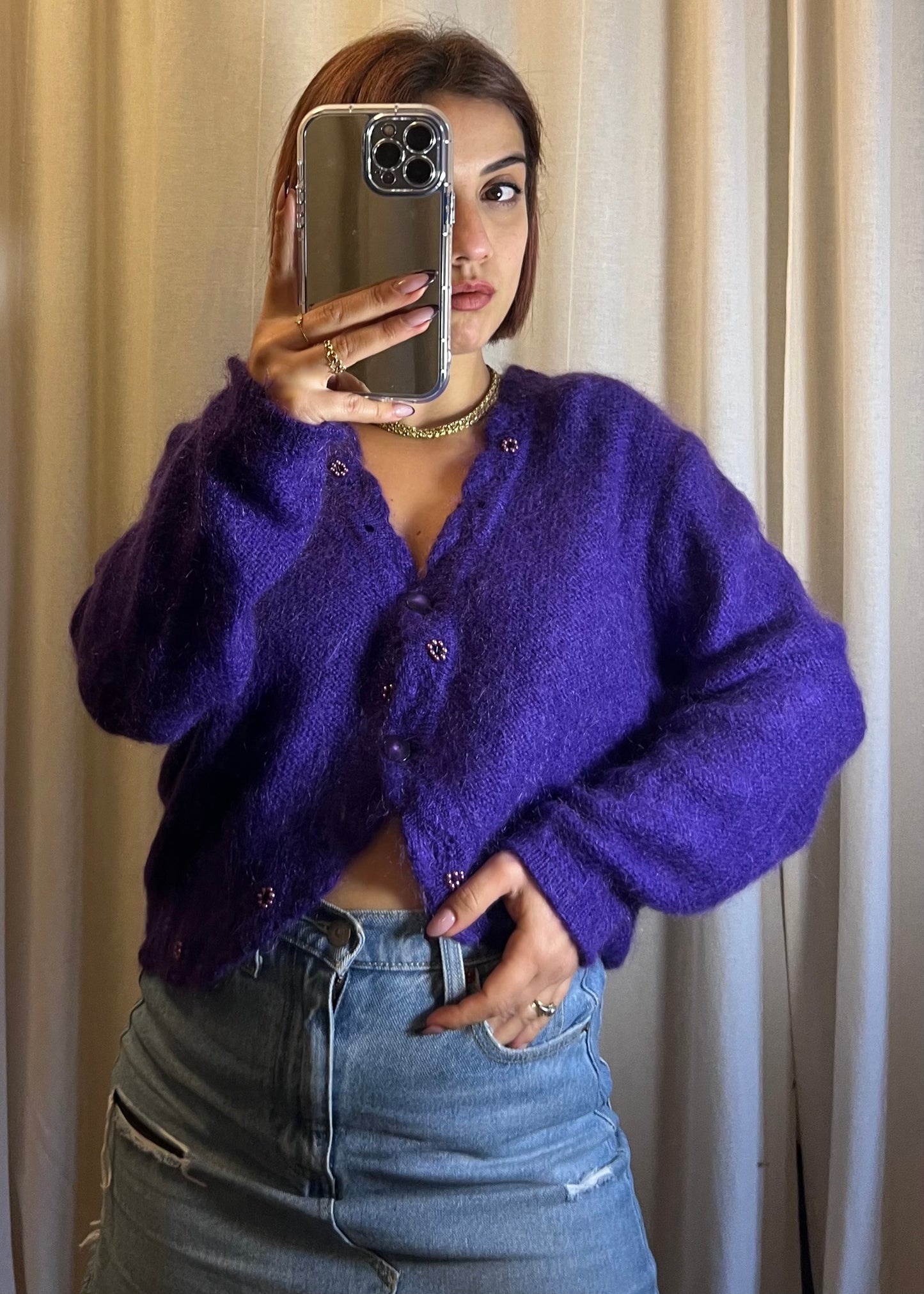 cardigan vintage in lana