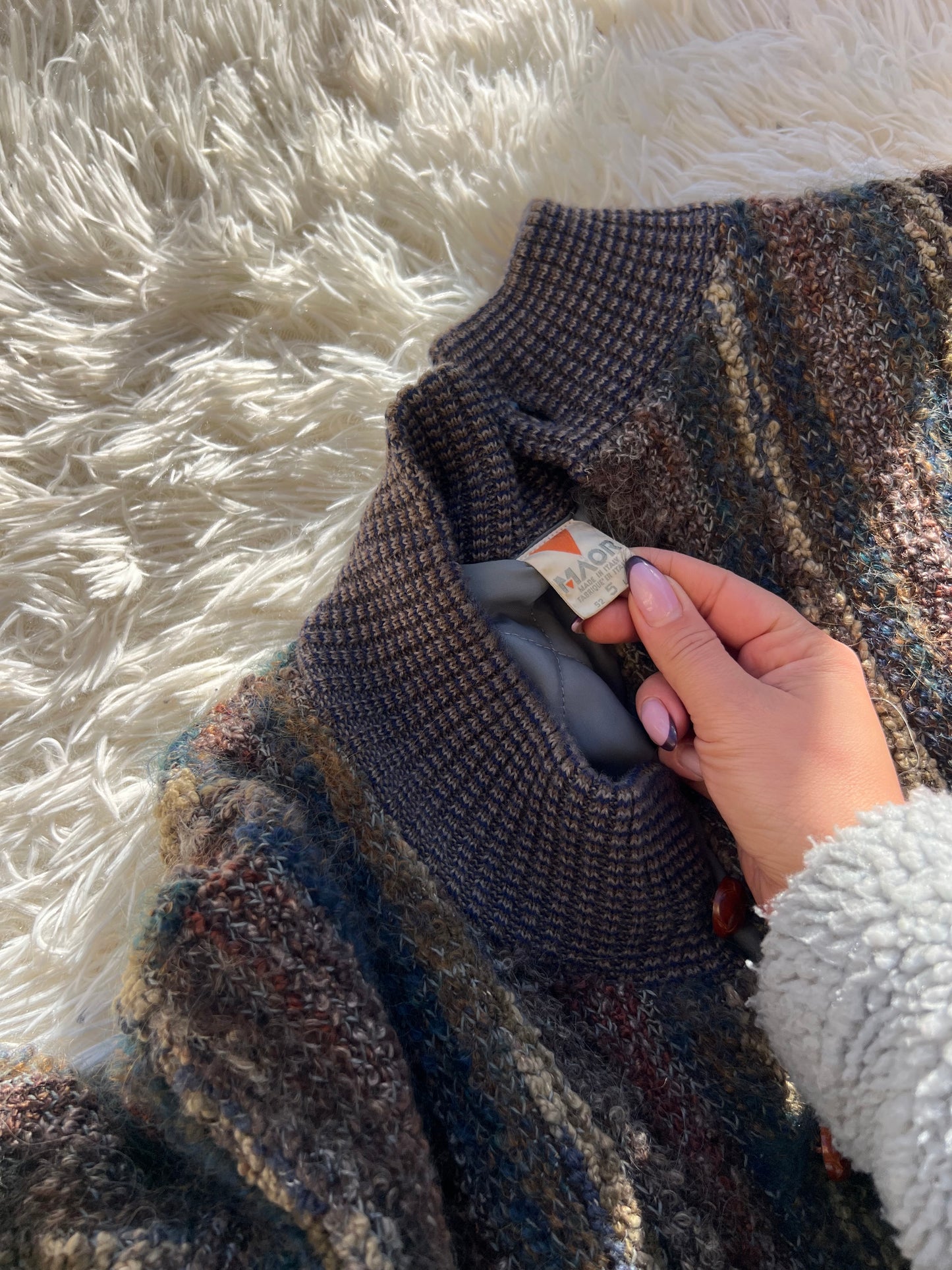 Bomber vintage in lana