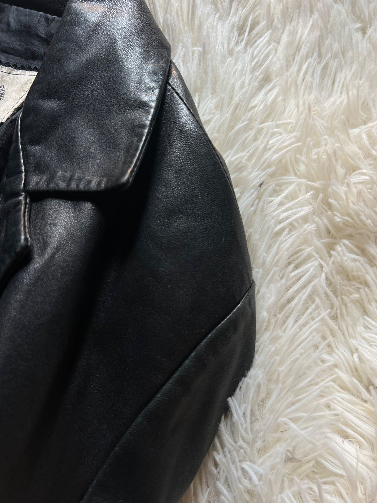 Giacca / Blazer Vintage in Vera Pelle Nera – Santa Maria del Fiore Leather