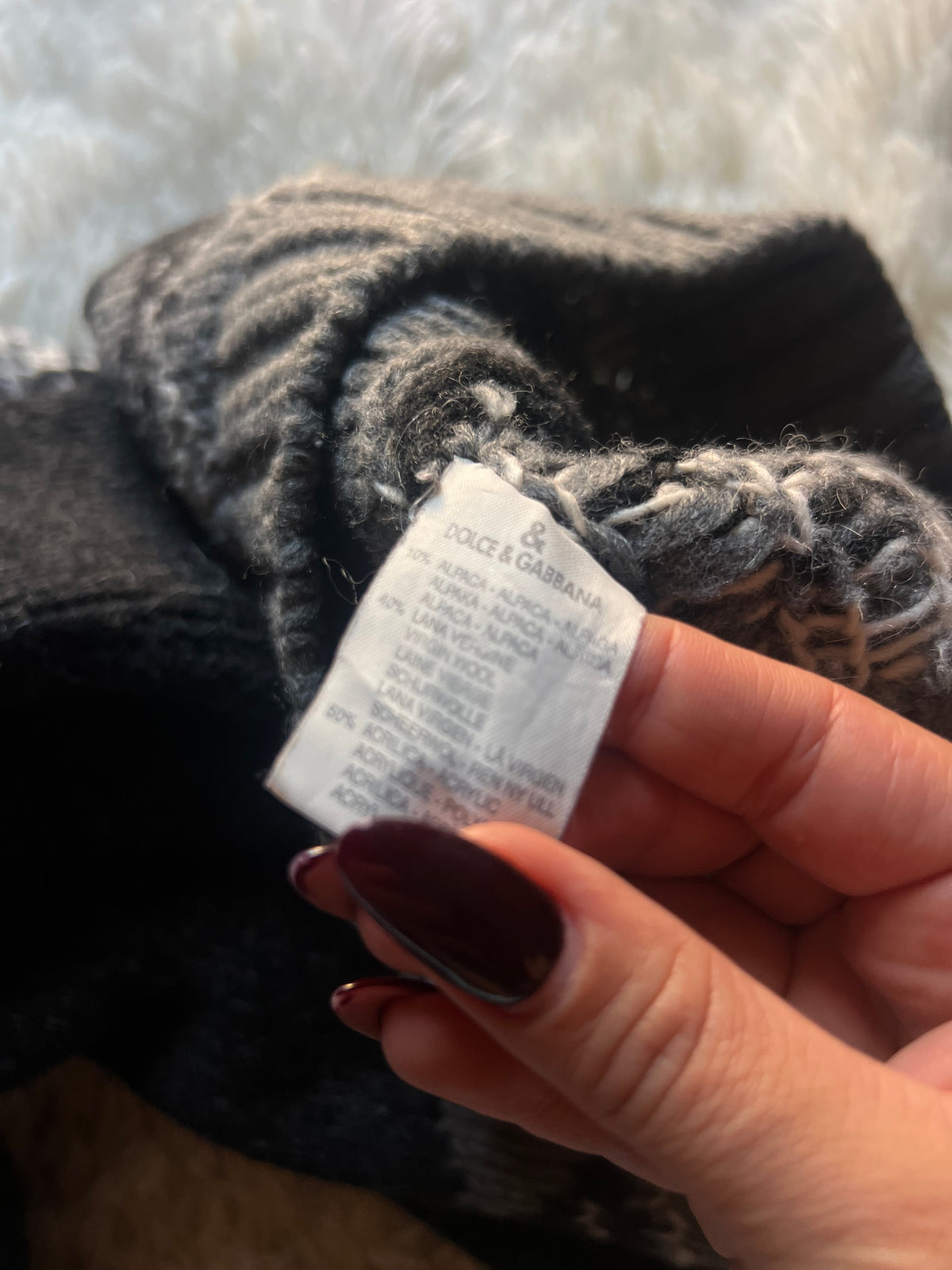 Maglione Dolce & Gabbana D&G a Collo Alto - Motivo Jacquard / Nordico