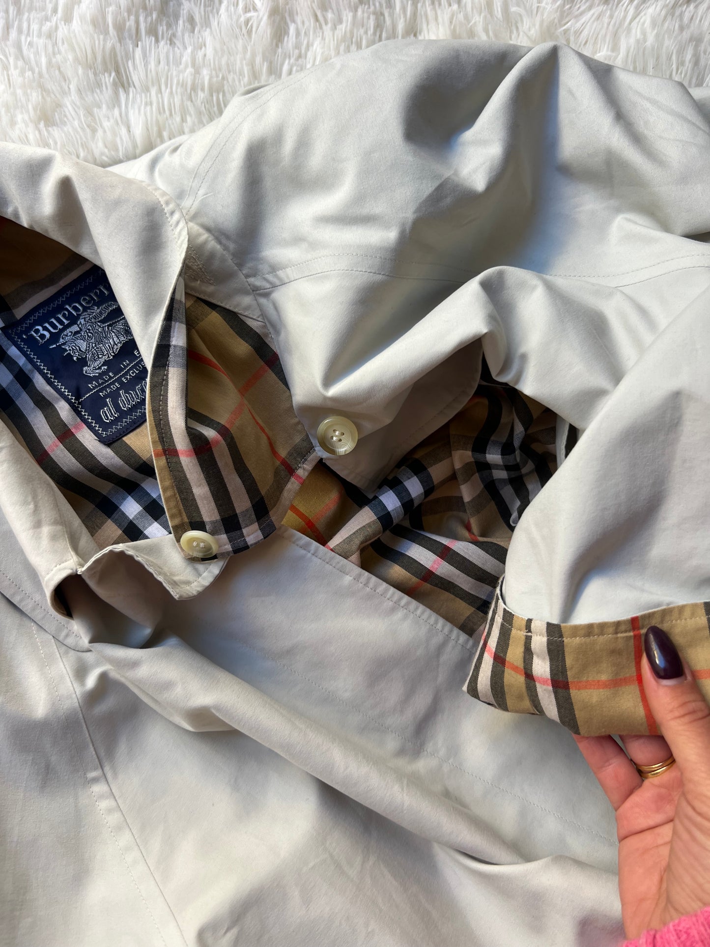 Trench burberry check