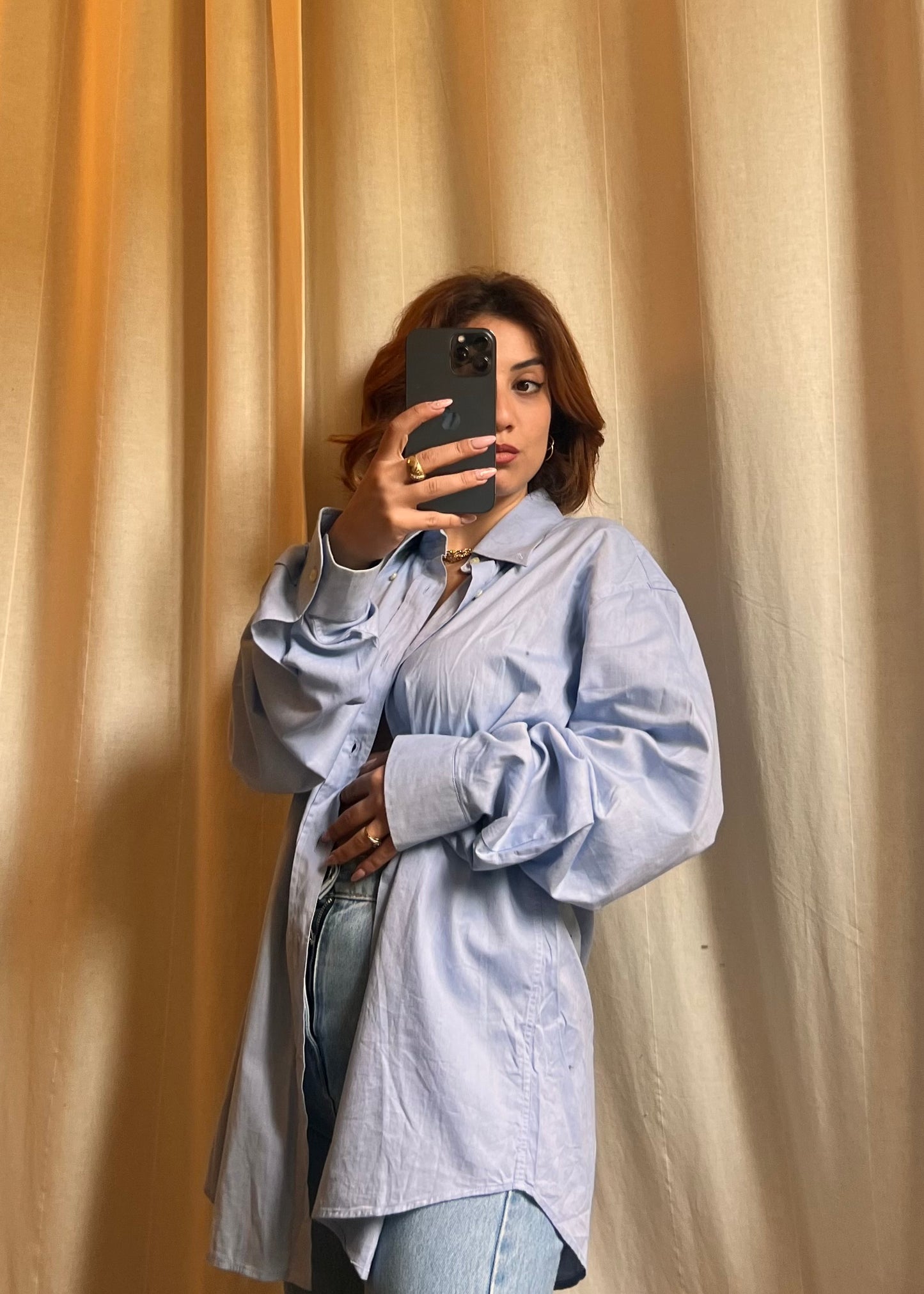 Camicia Valentino Roma – Azzurro Oxford – Taglia Oversize
