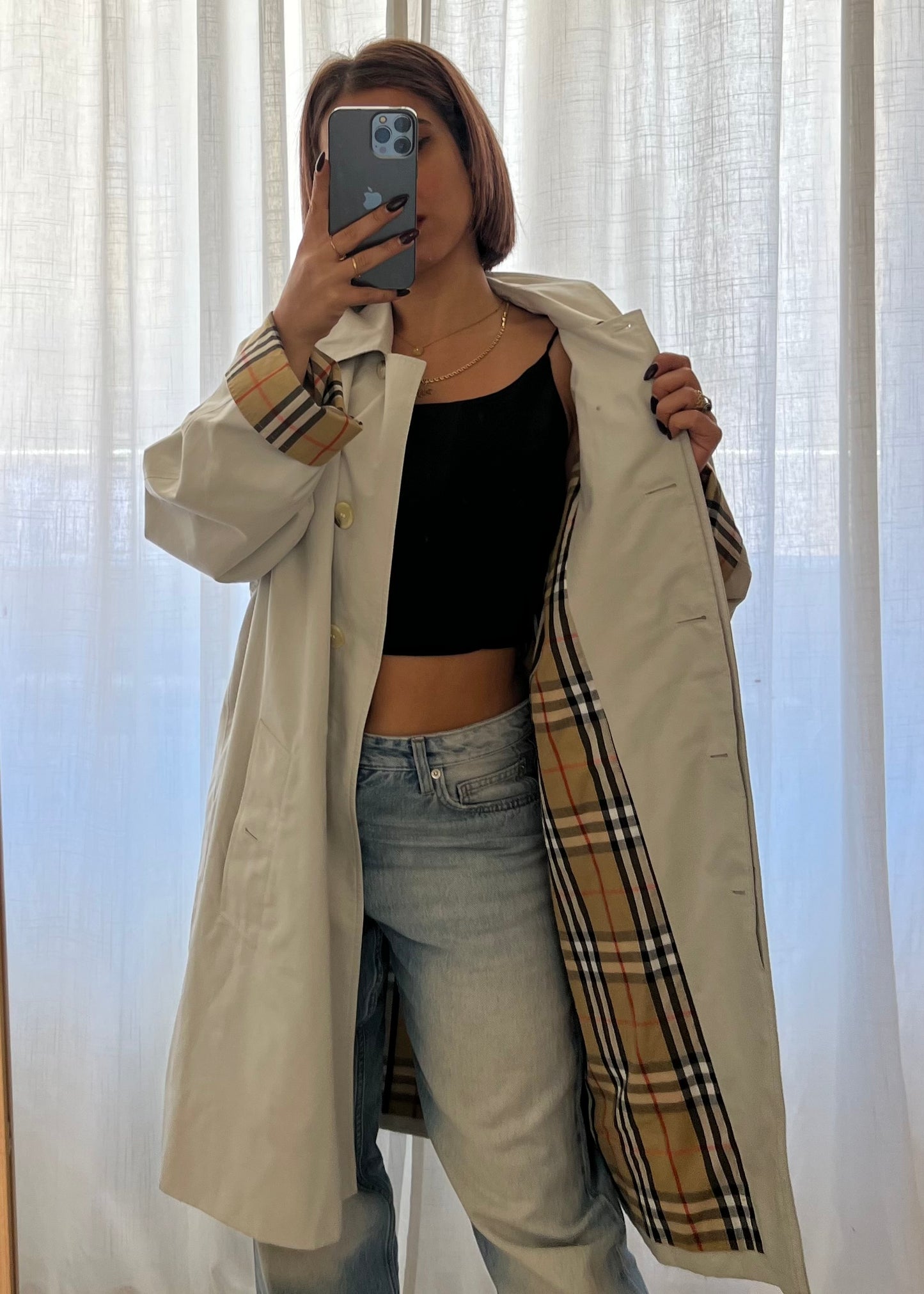Trench burberry check