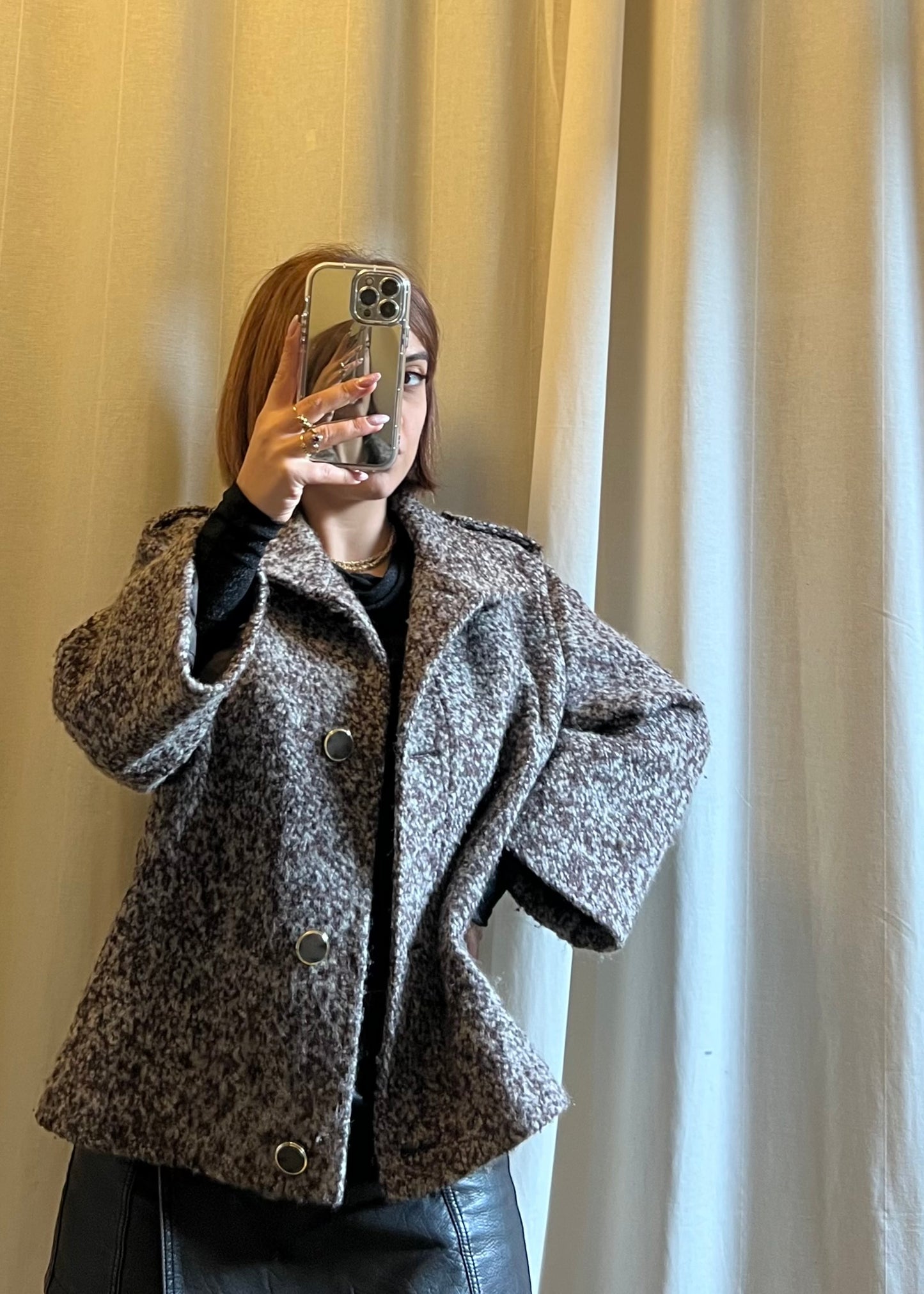 Giacca in lana bouclé