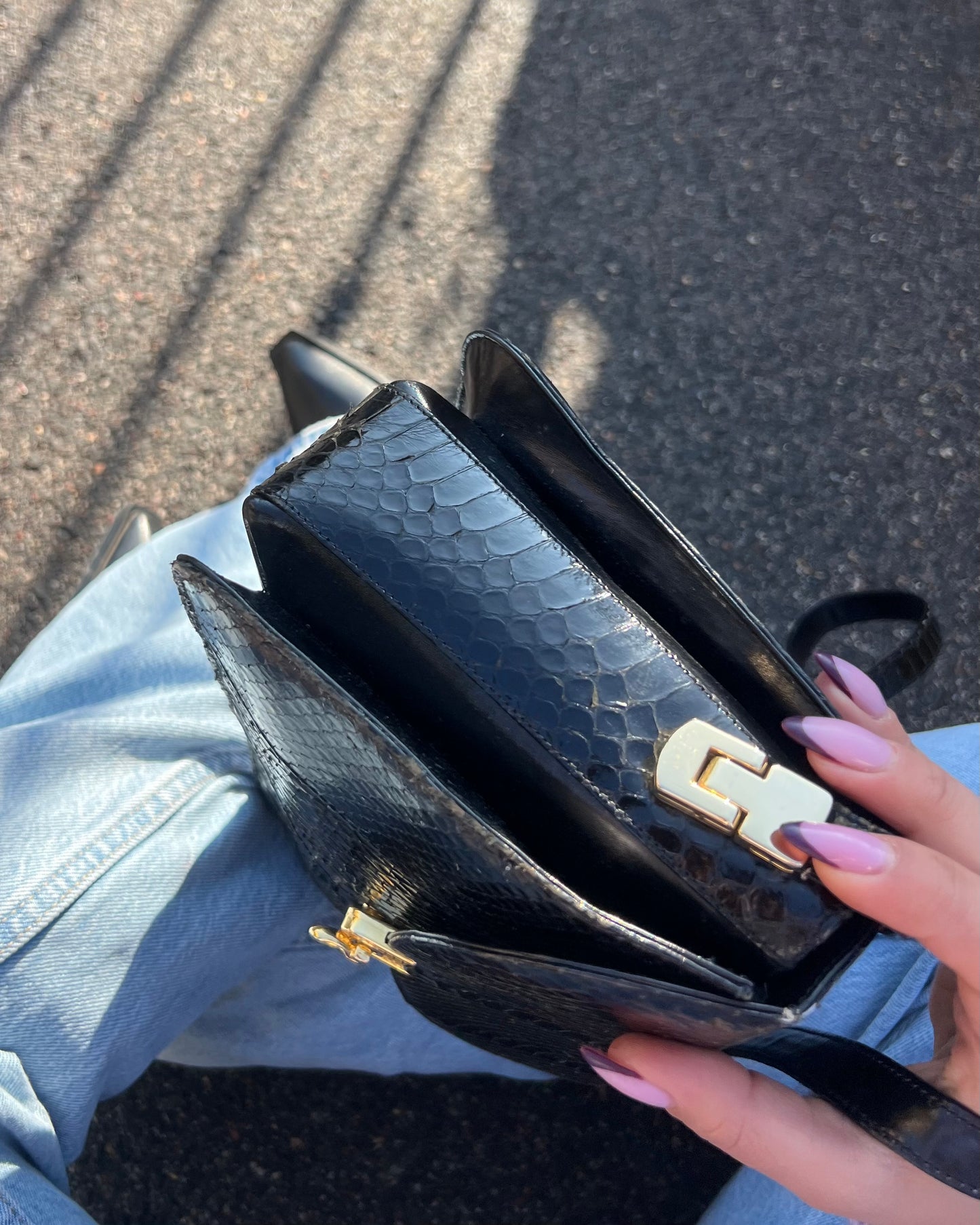 Borsa vintage in pitone