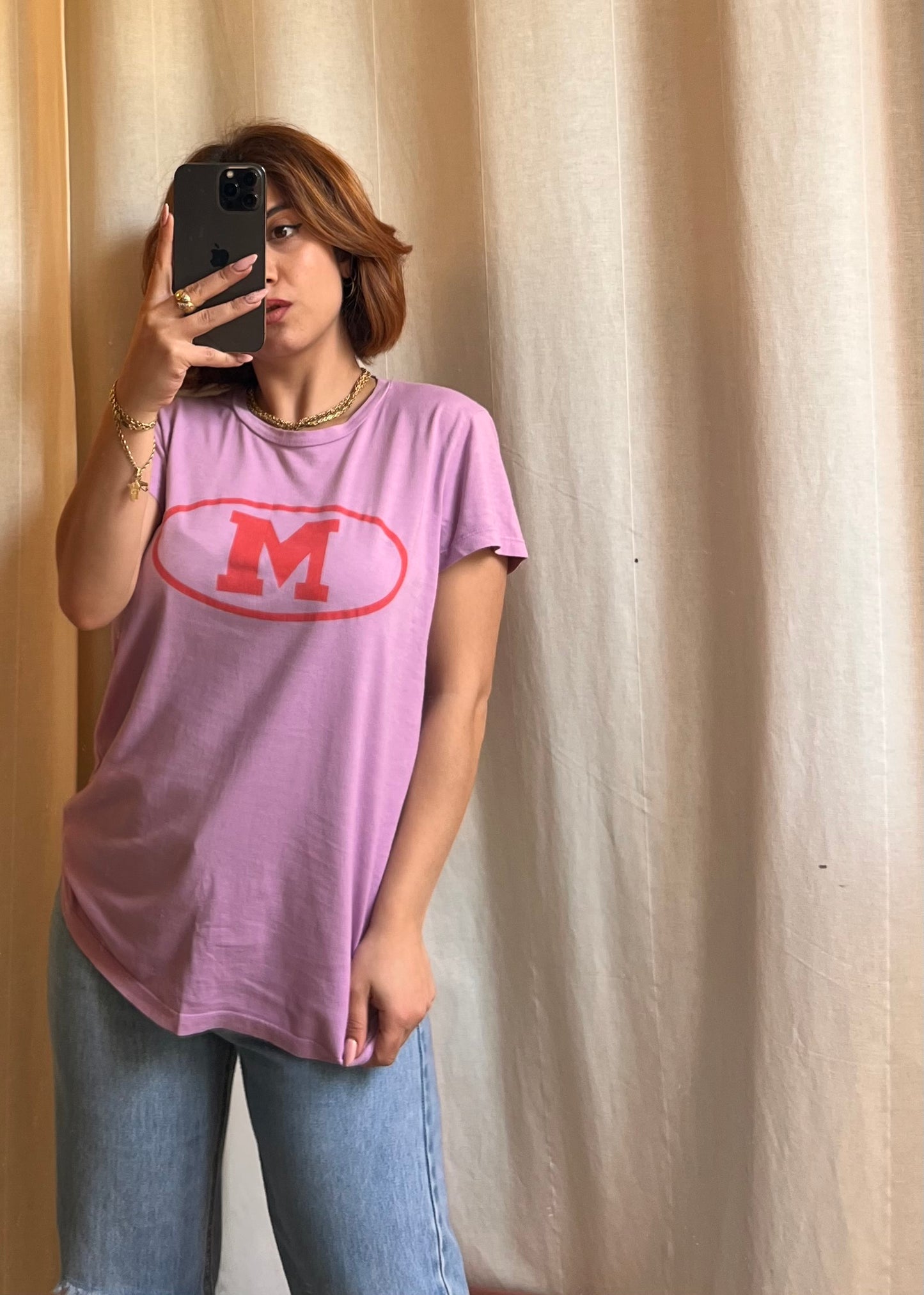T-shirt M Missoni - Lilla con Logo Bold
