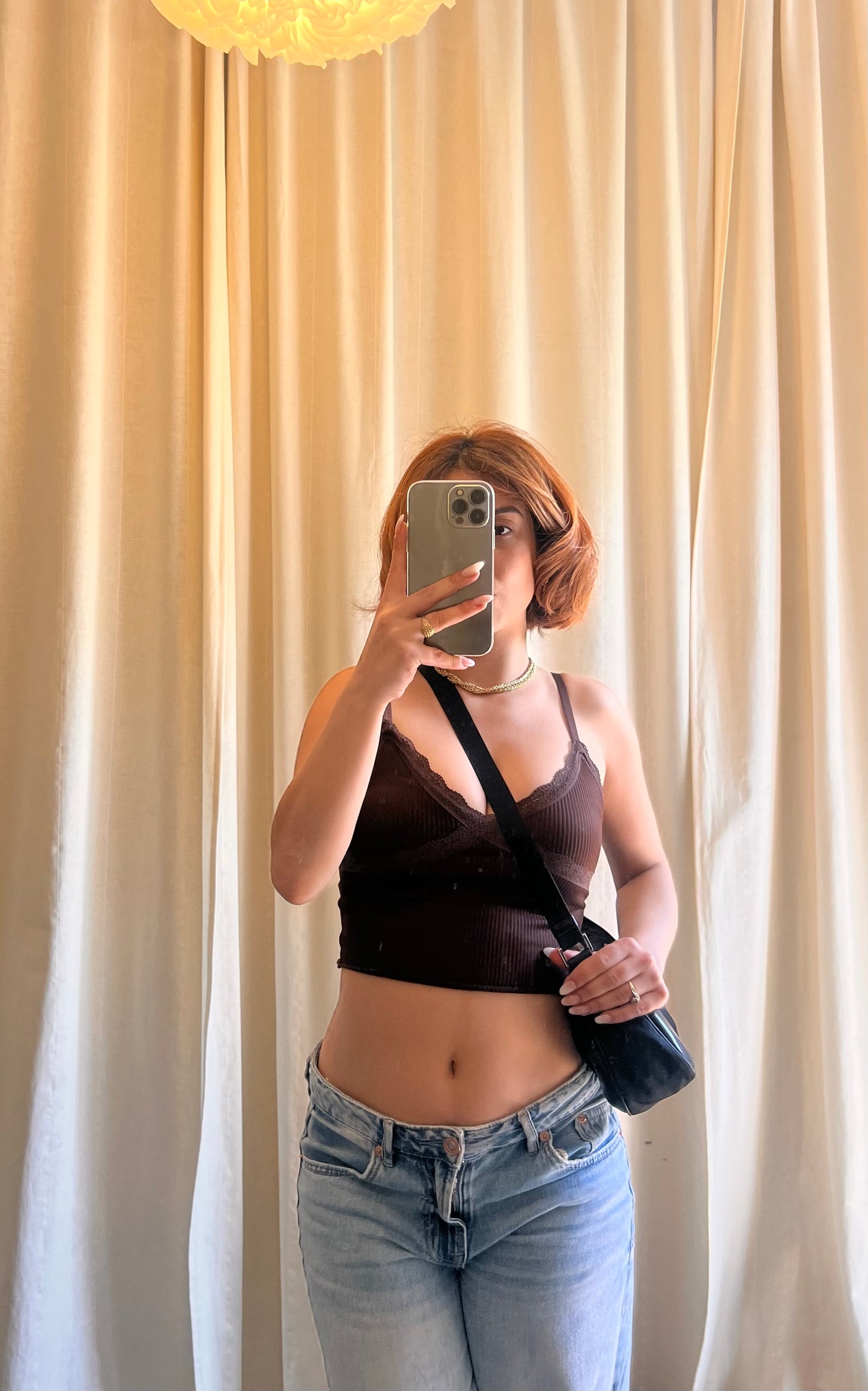 Borsa Hobo in Nylon e Pelle (Modello Re-Edition Style)