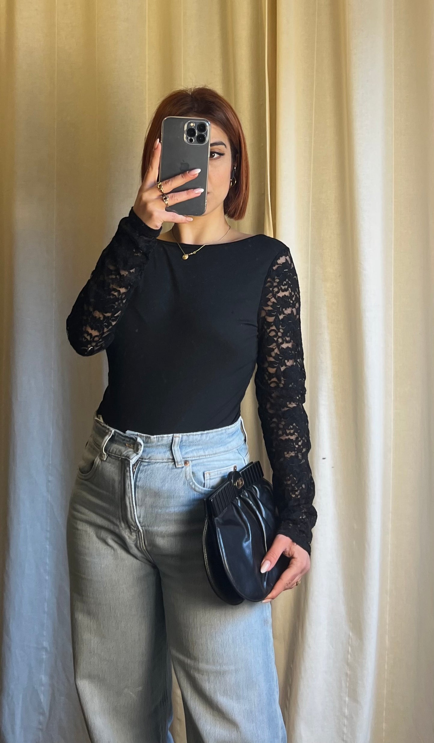 Valentino Garavani – Borsa Vintage a clutch/ Tracolla in Pelle Plissé