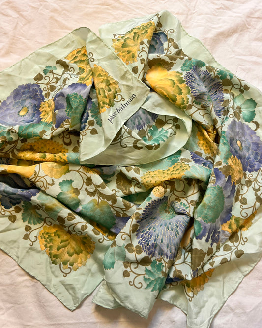 Foulard Pierre Balmain Paris – Seta Vintage 85x85 cm