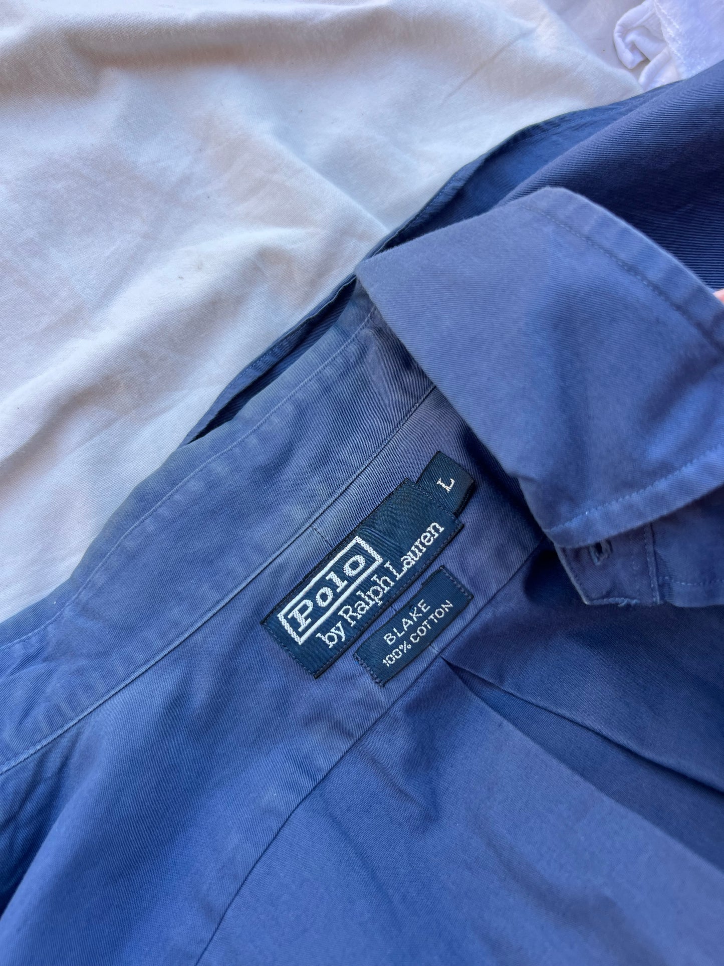 Polo Ralph Lauren camicia oversize in cotone blu