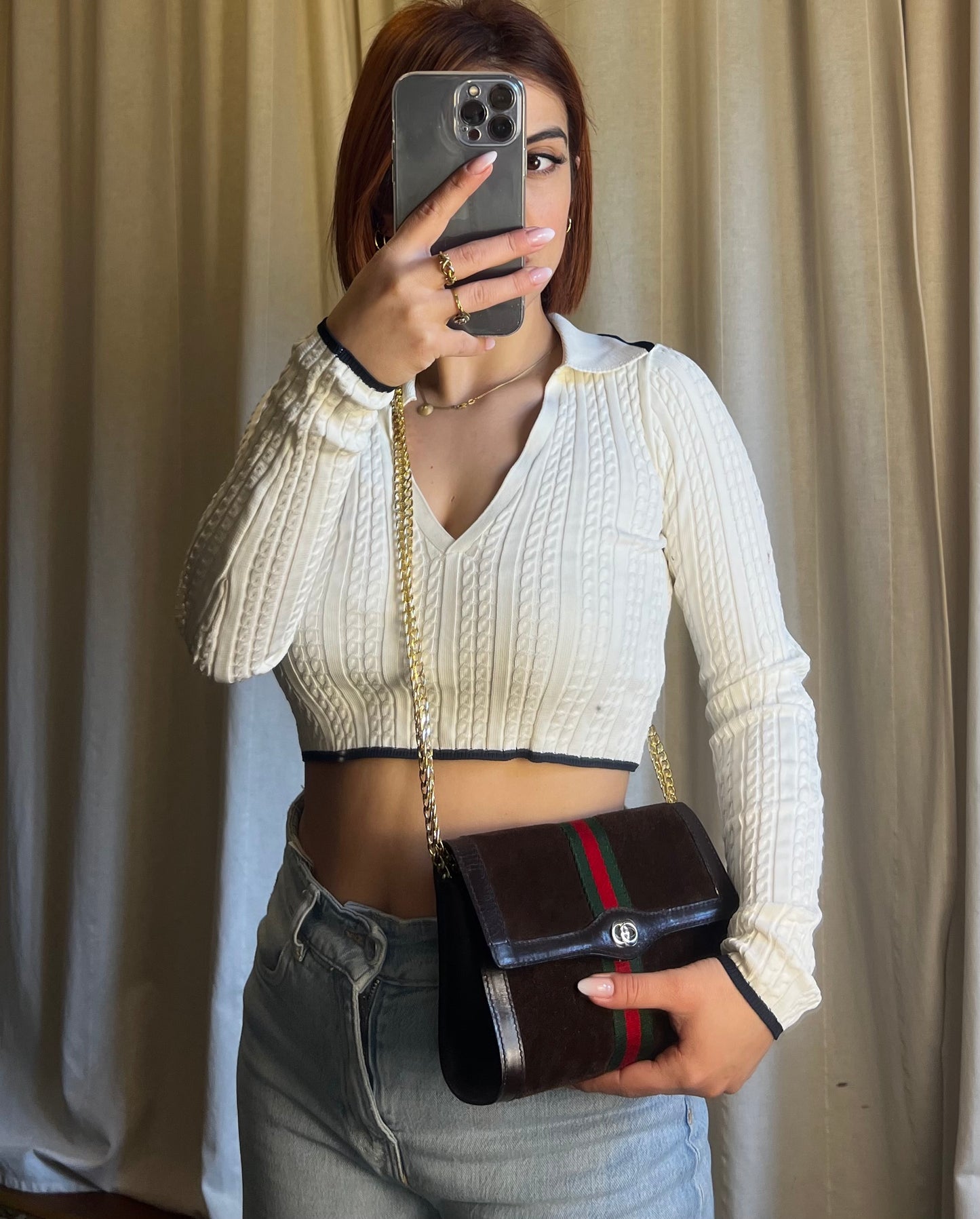 Gucci Vintage: L’Icona Web in Suede Marrone