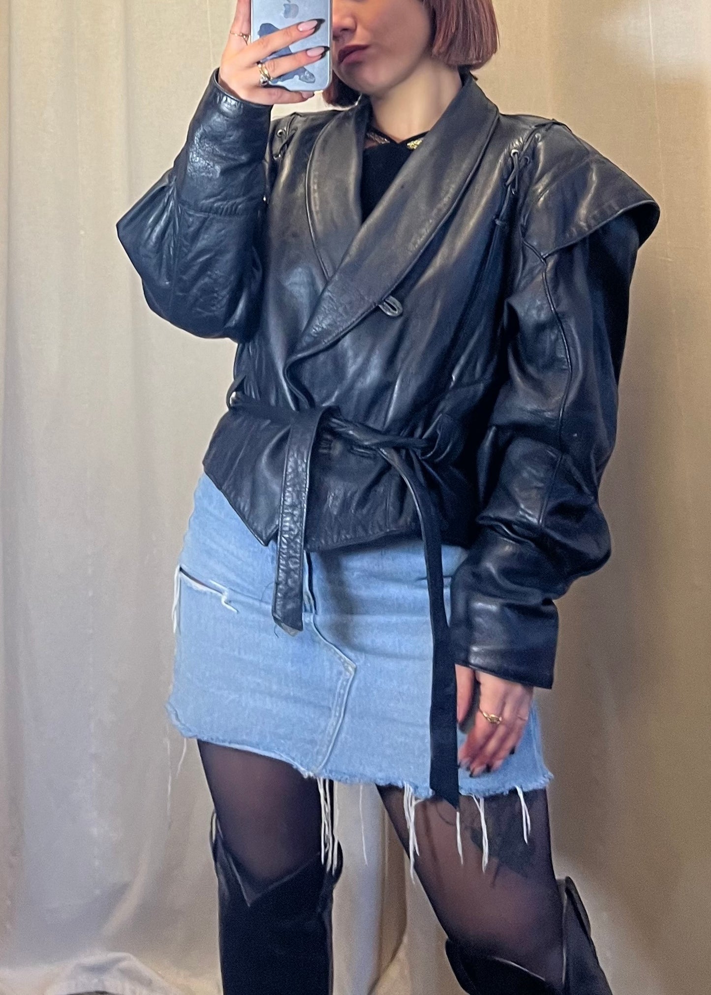 giacca in pelle anni 70