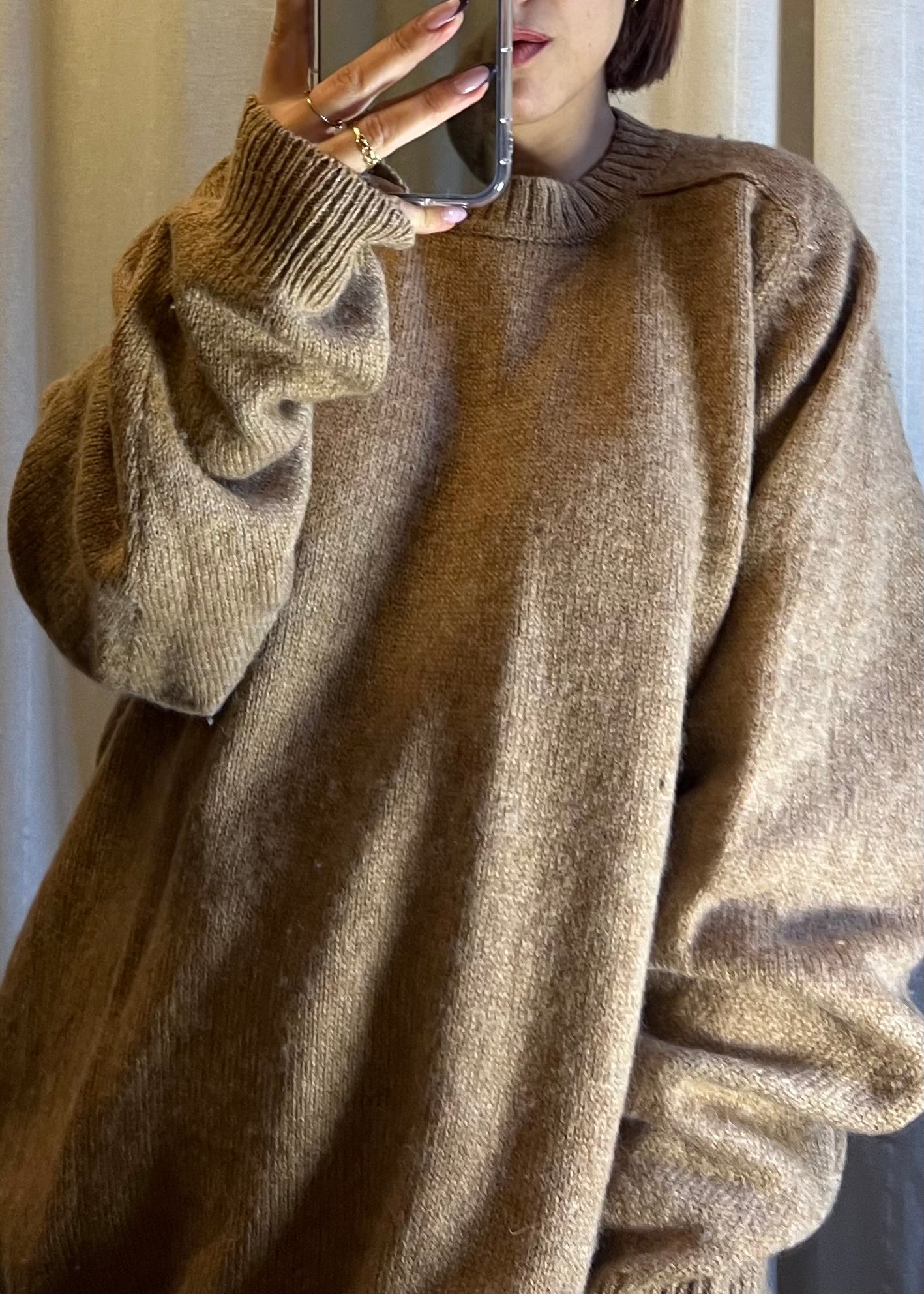 Maglione cozy in lana beige