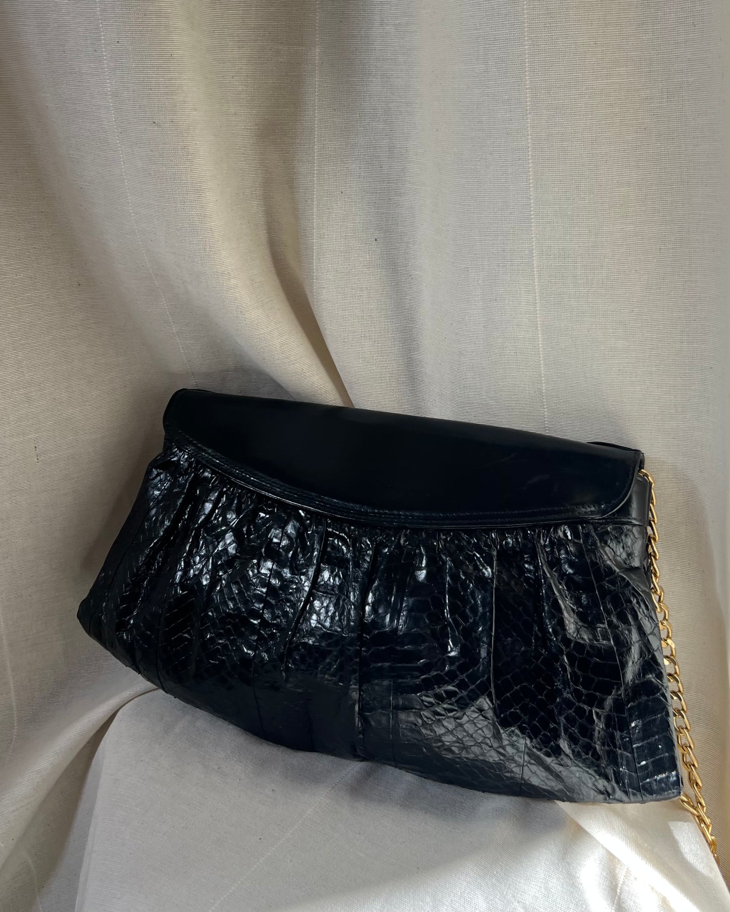 Borsa vintage in coccodrillo