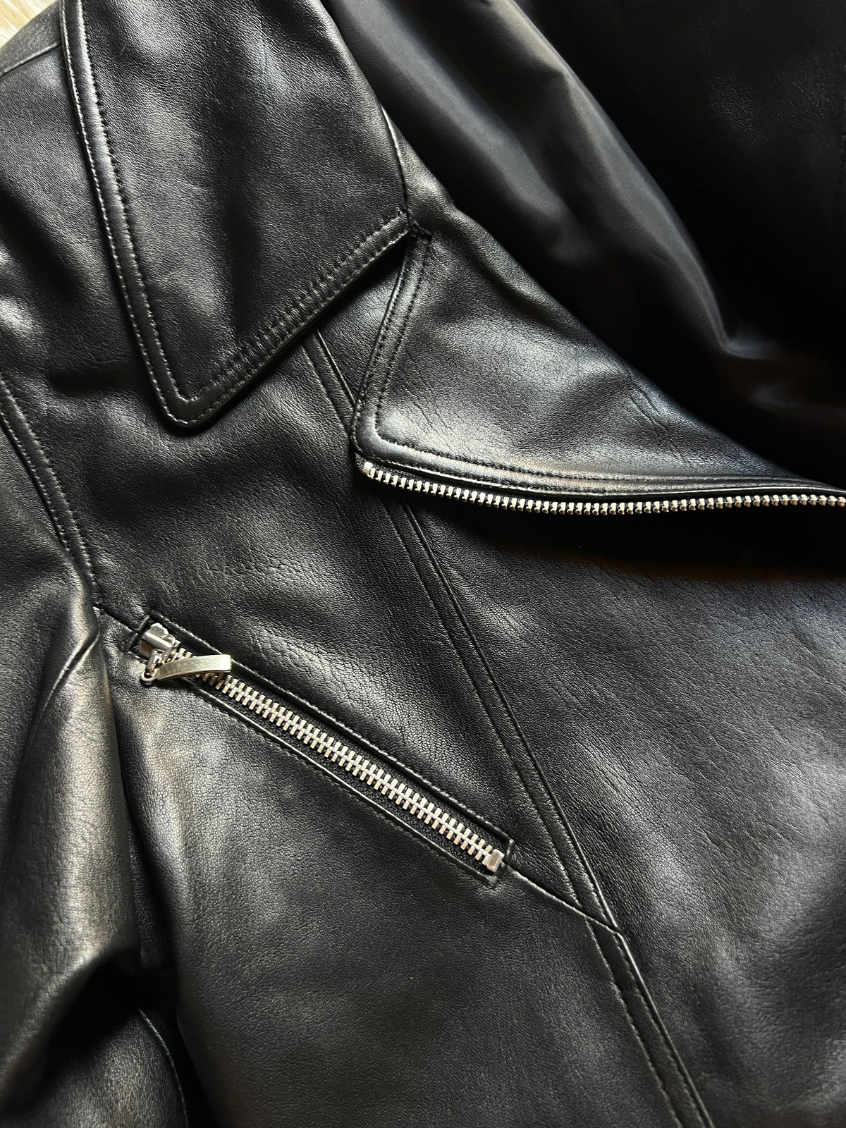 Giacca in Vera Pelle Nappa d'Agnello – Style Biker / Oversize