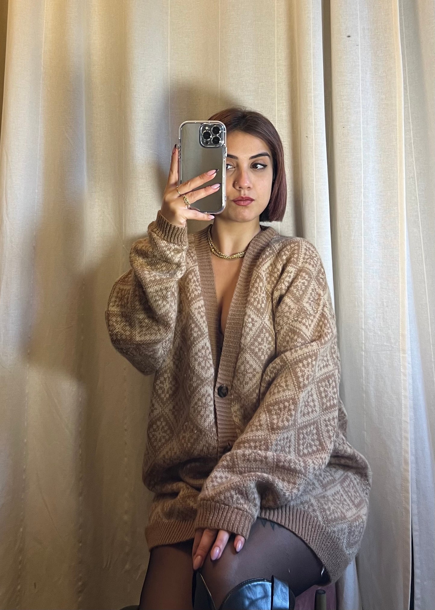 cardigan vintage in lana